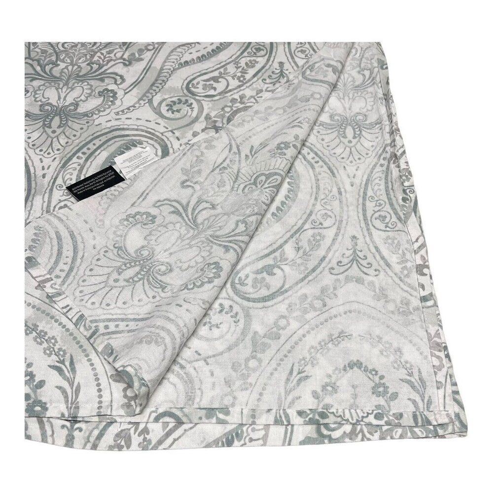 Green Blue Paisley Nicole Miller Home Fabric Shower Curtain Boho Print 63x67.75 - Picture 3 of 6